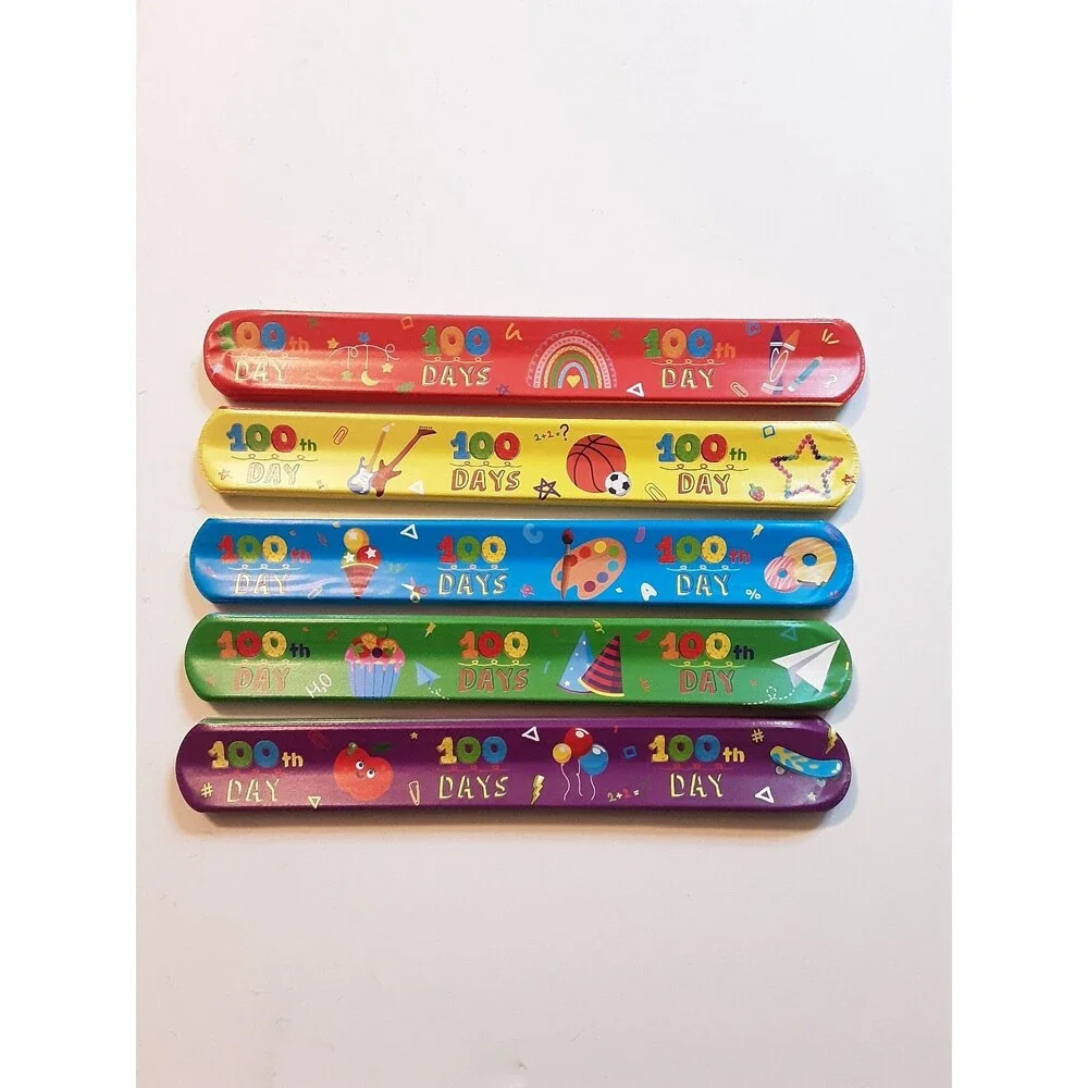 100th day of School Slap Wrist Band Set #2